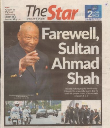 20190523 Star Farewell, Sultan Ahmad Shah